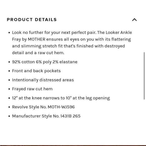 MOTHER Looker Ankle Fray Jeans Firecracker Red Distressed Women’s Size 26 - Picture 13 of 14